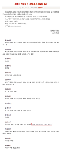 湖南省作家协会2017年会员发展公示--省作协_副本 湖南省作家协会2017年会员发展公示--省作协_副本